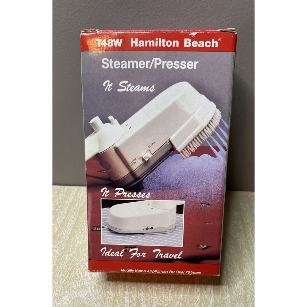 NOS Open Box Travel Hamilton Beach Steamer / Presser, Model # 748W